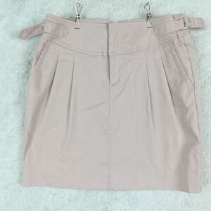 Banana Republic Womens Skirt Mini Pleated Blush Pink Side‎ Cinch Preppy Casual 4